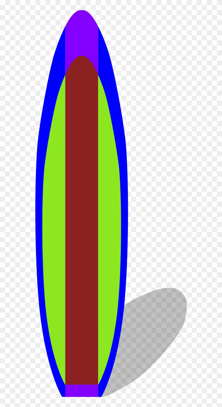 880x1614 Colorful Surfboard Vector Clipart Free Clip Art Images