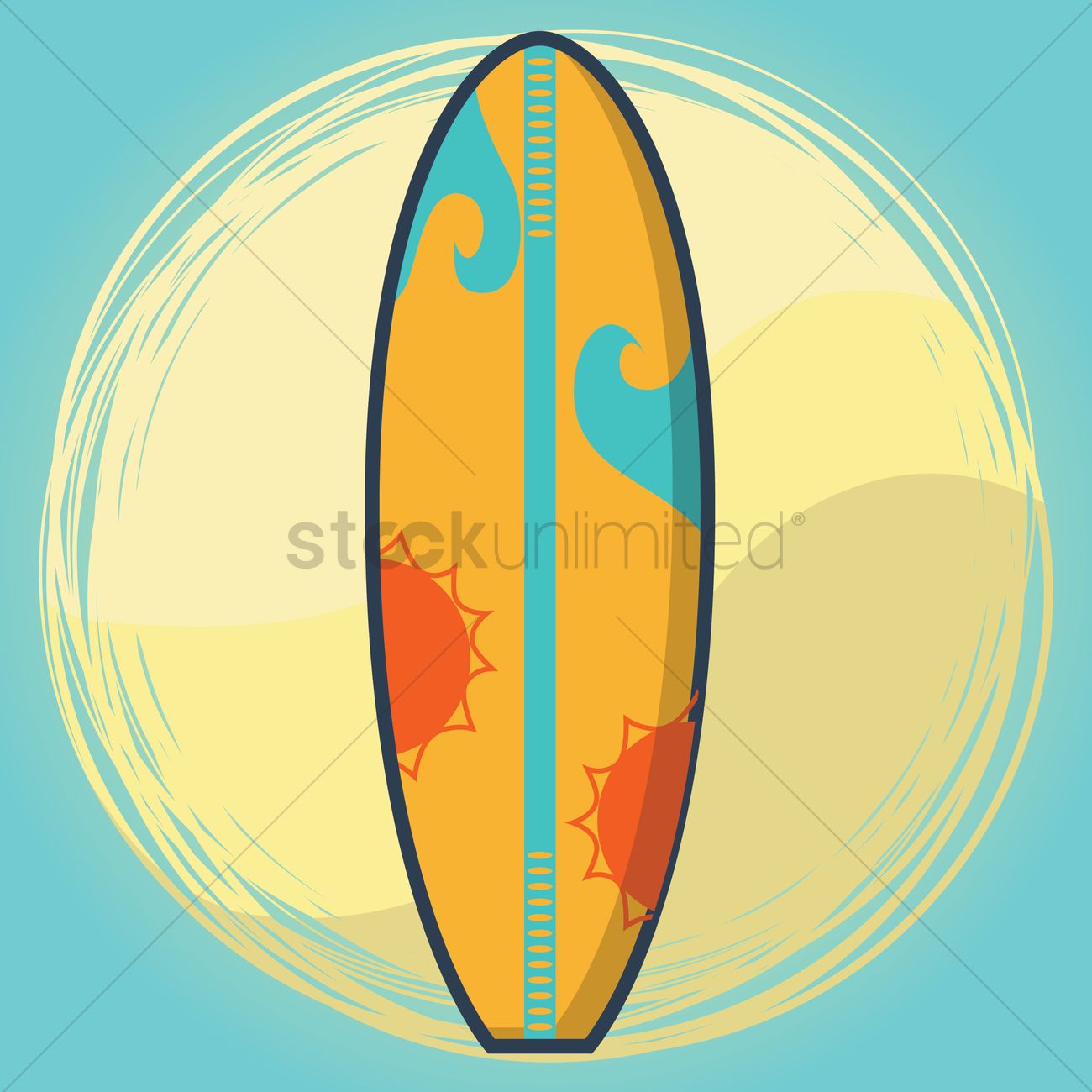 1300x1300 Free Surfboard Vector Image