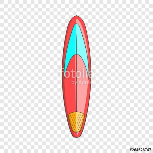 500x500 Color Surfboard Icon Cartoon Illustration Of Surfboard Vector
