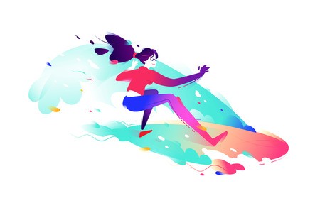 Illustration Of A Surfer Girl Vector Illustration Bright 450x293 Illustration Of A Surfer Girl Vector Illustration Bright