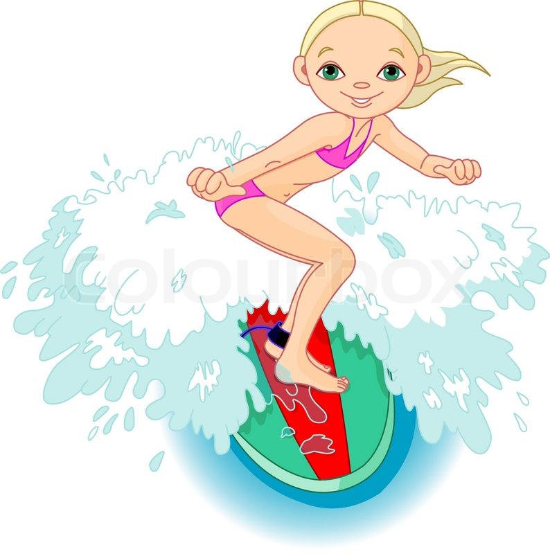 Surfer Girl Getting Some Height Of A Stock Vector Colourbox 794x800 Surfer Girl Getting Some Height Of A Stock Vector Colourbox