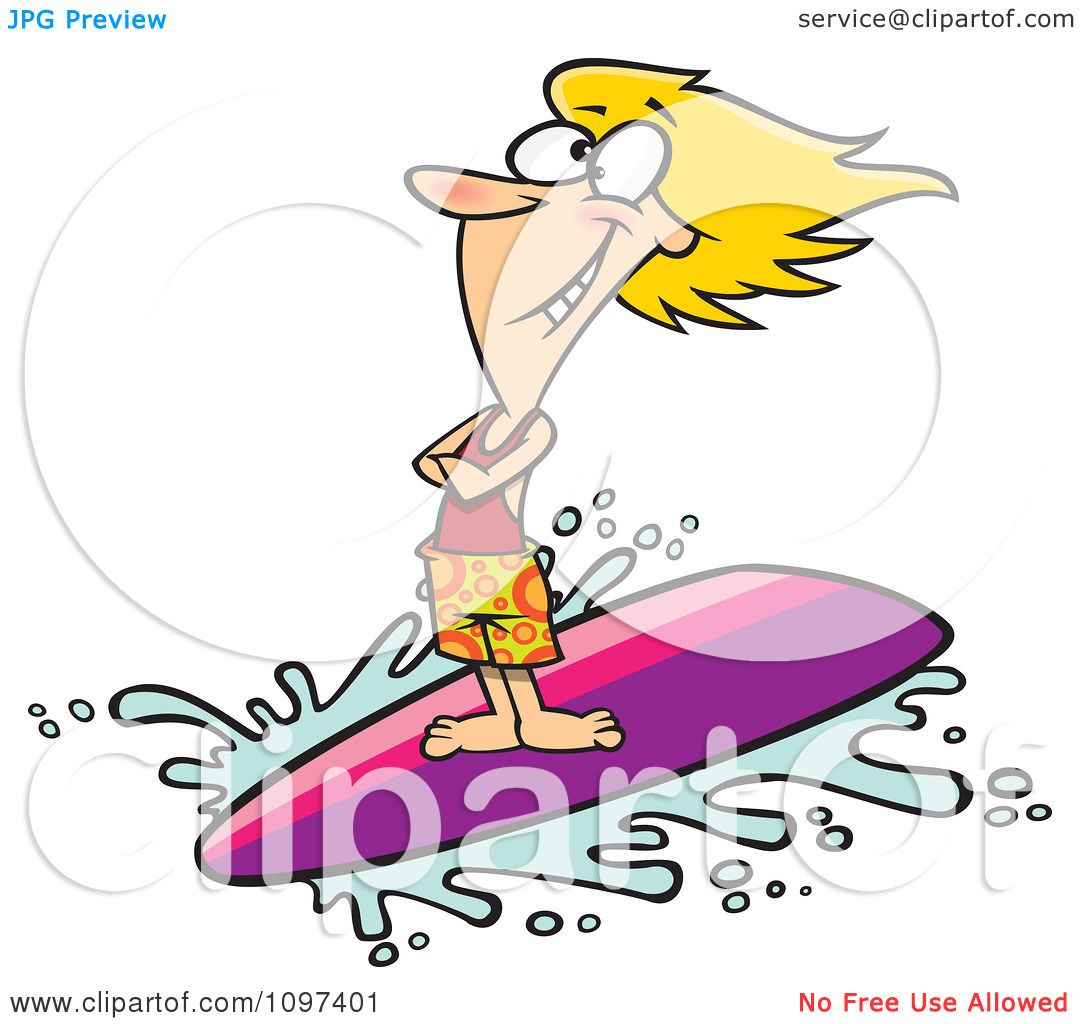Clipart Happy Blond Surfer Girl Riding A Wave 1080x1024 Clipart Happy Blond Surfer Girl Riding A Wave