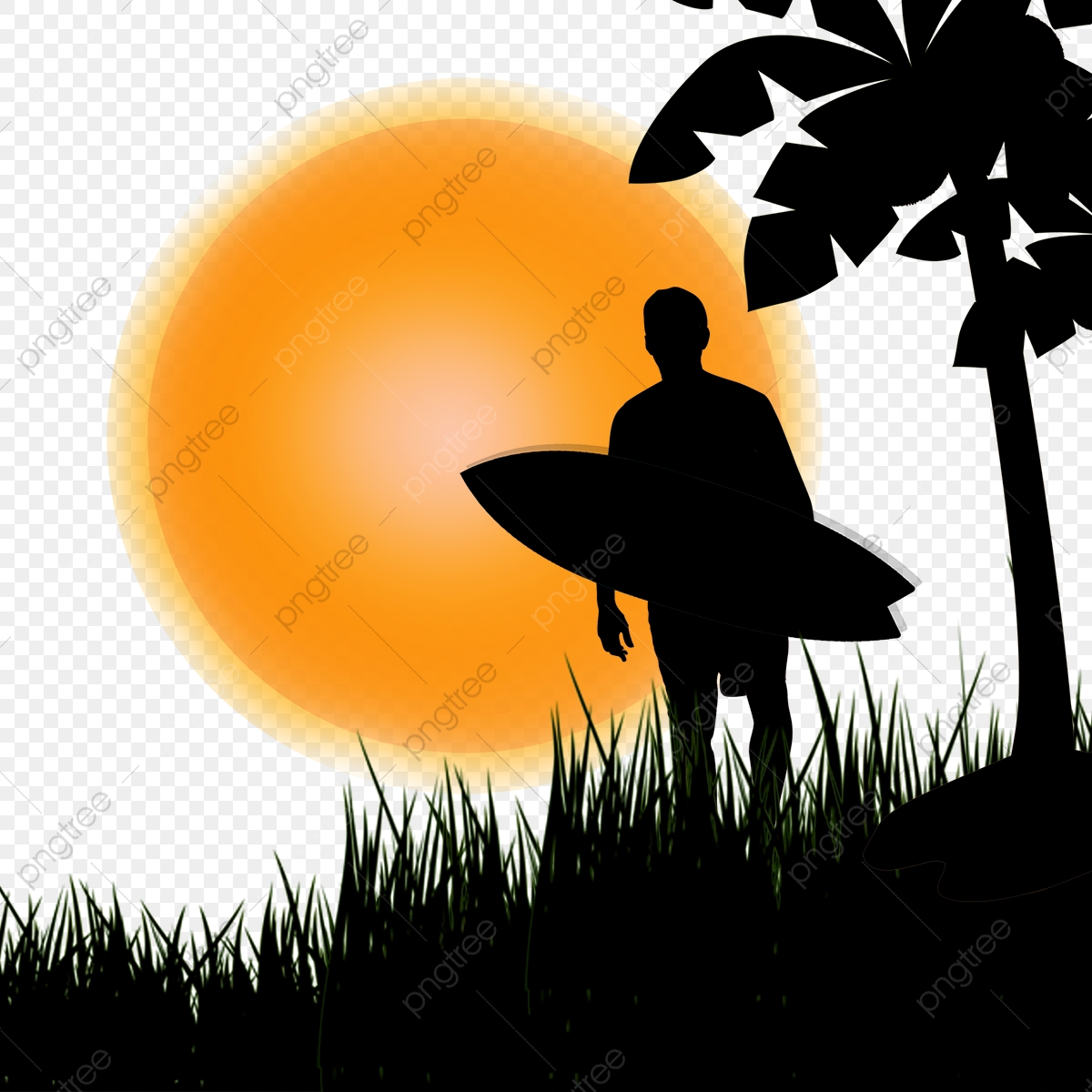 1200x1200 Sunshine Surf Silhouette, Surf, Coco, Character Png And Vector