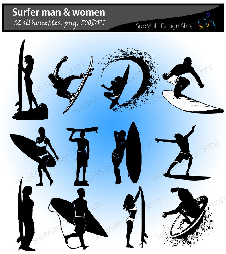 794x892 Surfers Silhouette Skateboard Silhouette Vector Etsy