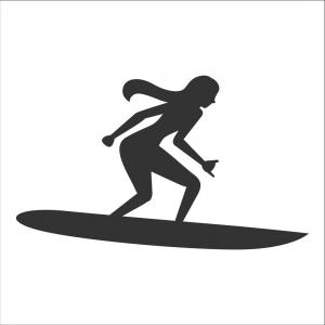 300x300 Surfing Silhouette Of A Woman Vector Hoodamathrun