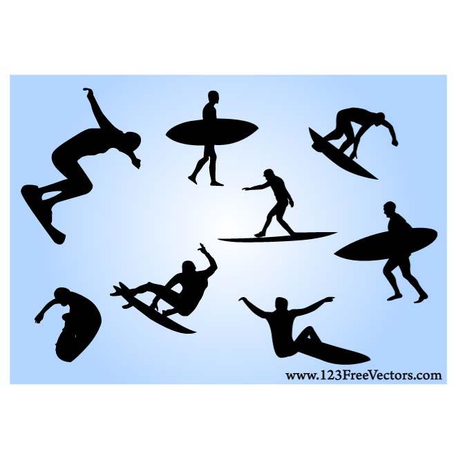 660x660 Surfer Silhouettes
