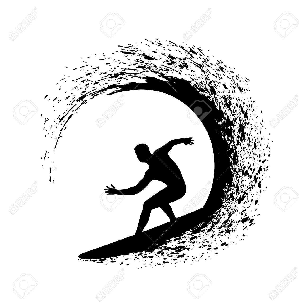 1296x1300 Stock Vector Tourism Icons In Surfer Tattoo, Wave Drawing