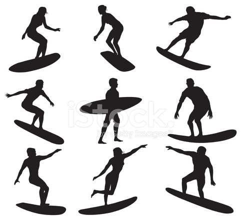 484x440 Surfer Vector Stock Vector