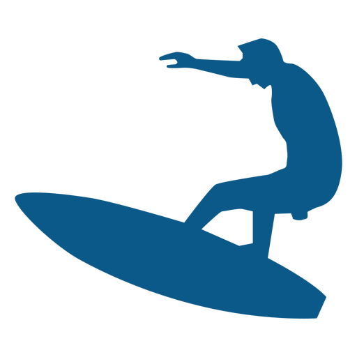 512x512 Surfer On Board Silhouette