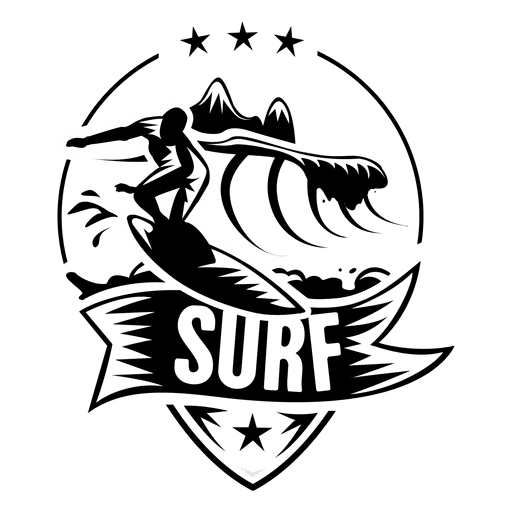 512x512 Surfing Sport Label