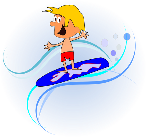 500x471 Comic Character Surfer Vector Graphics