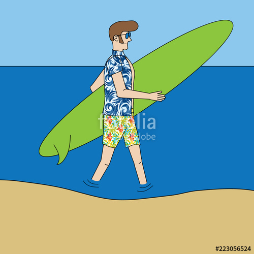 500x500 Iconaillustrazione Di Un Surfista Stock Image And Royalty Free