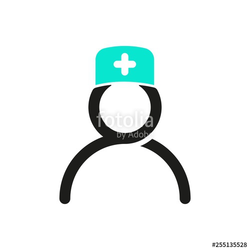 500x500 Doctor Vector Isolated Icon Care Worker Sign Stylized Surgeon