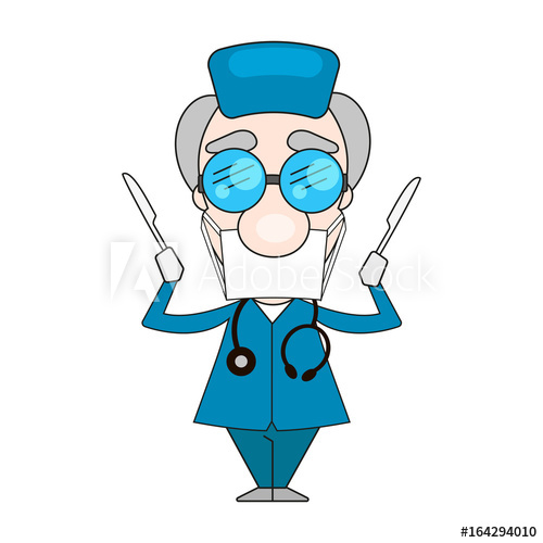 500x500 Surgeon Vector Illustration