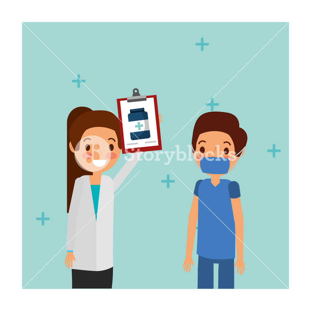 1000x1000 Medical People Doctor Holding Report Medicine And Surgeon Vector