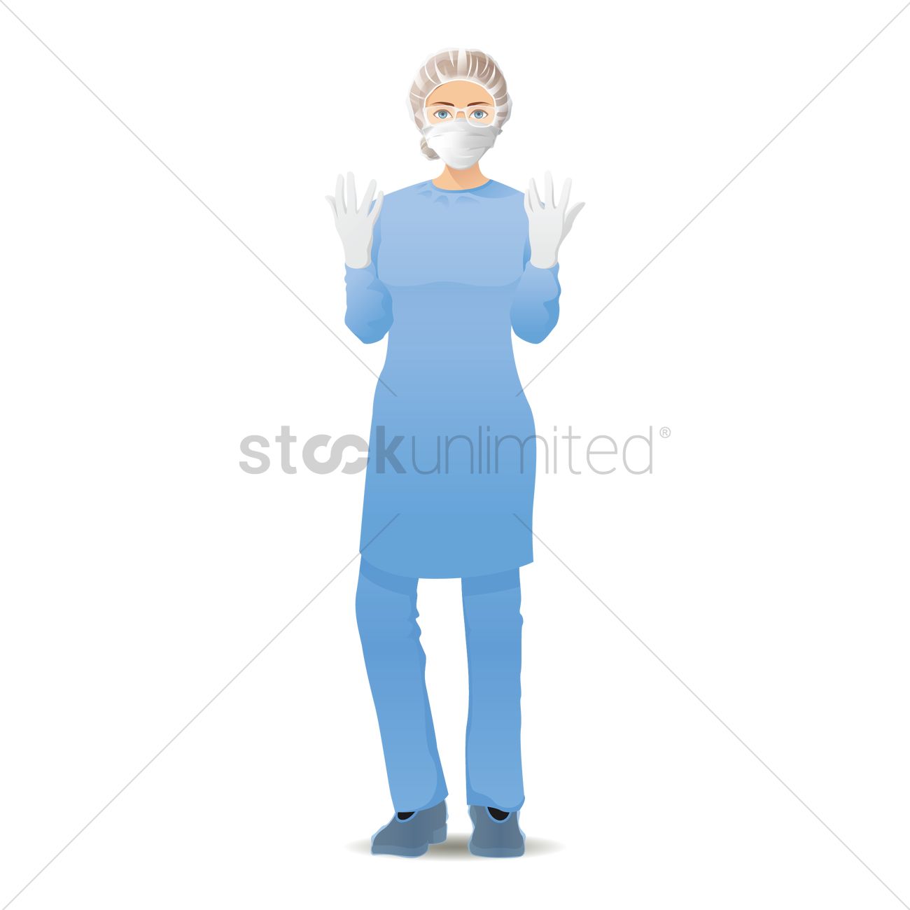 1300x1300 Female Surgeon Vector Image