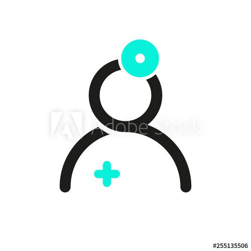 500x500 Otolaryngologist Vector Isolated Icon Care Worker Sign Stylized