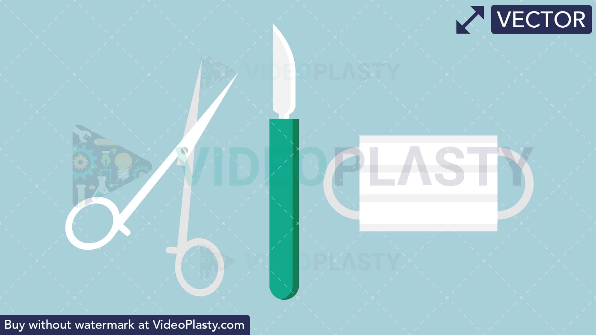 Surgical Tools Flat Icon 1920x1080 Surgical Tools Flat Icon