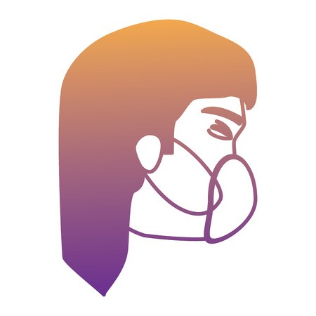Woman With A Surgical Mask Icon Over White Background, Vector 450x450 Woman With A Surgical Mask Icon Over White Background, Vector