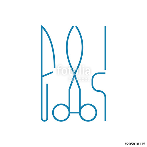 500x500 Surgery Department Line Icon, Vector Illustration Surgery