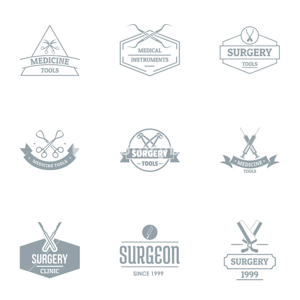 1000x1000 Surgical Process Logo Set Simple Set Of Surgical Process Vector