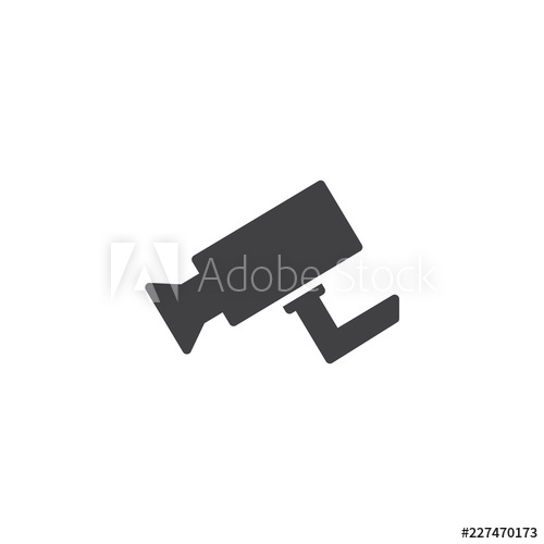 500x500 Cctv Camera Vector Icon Filled Flat Sign For Mobile Concept