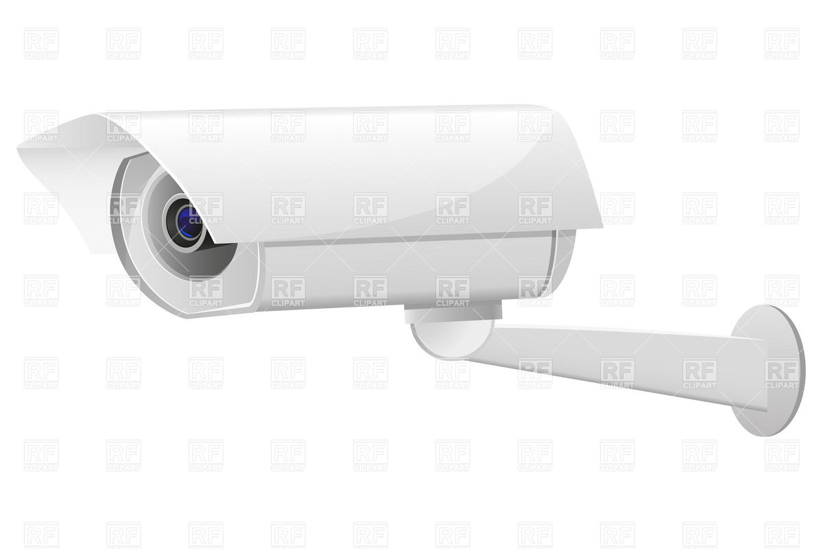 1200x800 Street Video Surveillance Camera Vector Image Of Objects