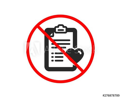 500x405 No Or Stop Medical Survey Icon Hospital Patient History Sign