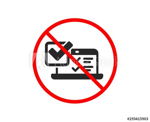 500x405 No Or Stop Online Survey Icon Select Answer Sign Web Interview