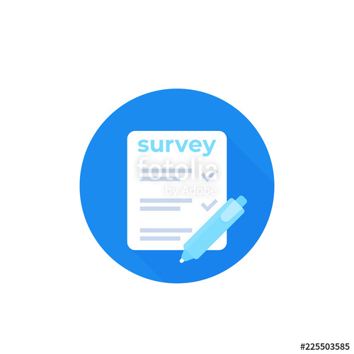 500x500 Survey Icon, Vector Stock Image And Royalty Free Vector