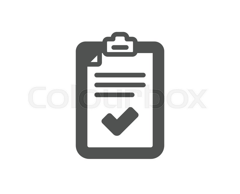 800x647 Checklist Icon Survey Report Sign Stock Vector Colourbox
