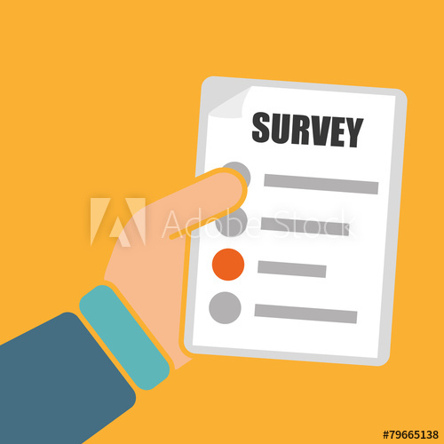 500x500 Survey Design, Vector Illustration