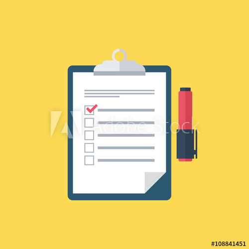 500x500 Survey Vector Icon Survey Clipboard Checklist And Felt Tip Pen