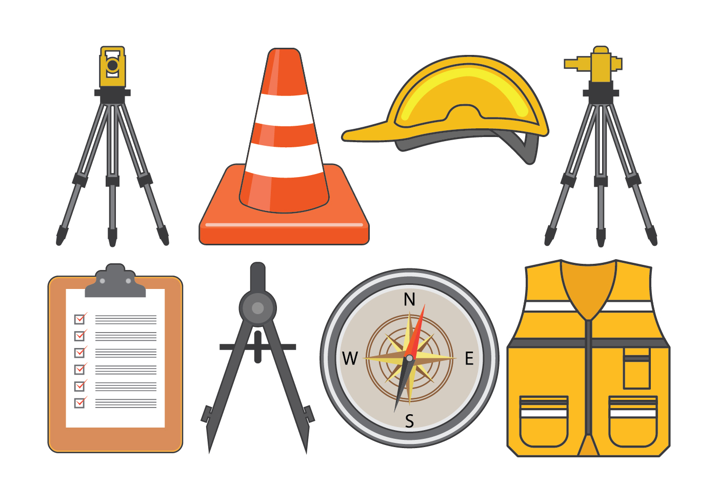 1400x980 Surveyor Equipment Vector
