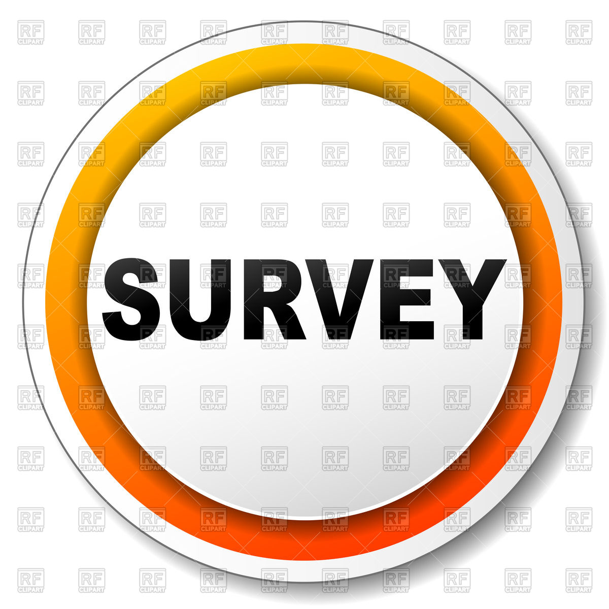 1200x1200 Icon With Word Survey Vector Image Of Icons And Emblems