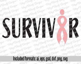 340x270 I'm A Survivor Cancer Ribbon Vector Clip Art Etsy