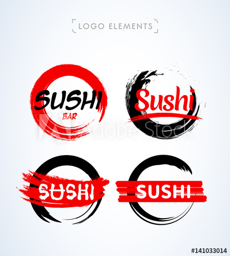 450x500 Sushi Logo Template Set