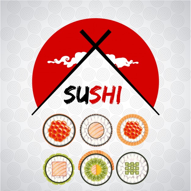 626x626 Variety Of Sushi Logo Vector Free Download