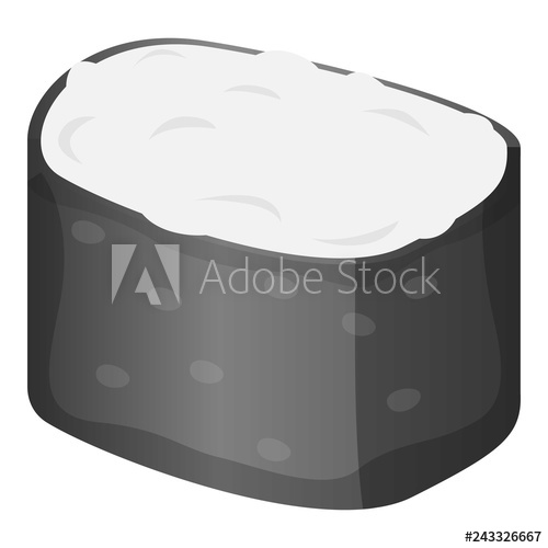 500x500 Rice Sushi Roll Icon Cartoon Of Rice Sushi Roll Vector Icon