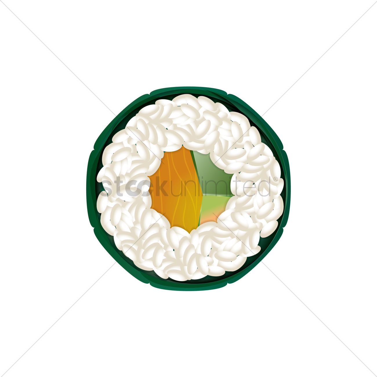 1300x1300 Sushi Roll Vector Image