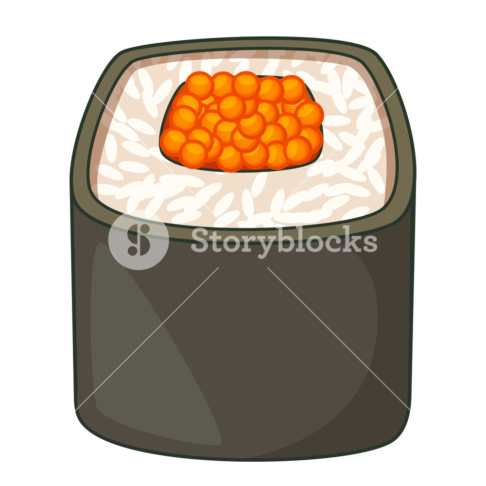 1000x1000 Sushi Roll Icon Cartoon Illustration Of Sushi Roll Vector Icon