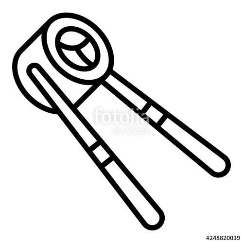 500x500 Sushi Roll Sticks Icon Outline Sushi Roll Sticks Vector Icon