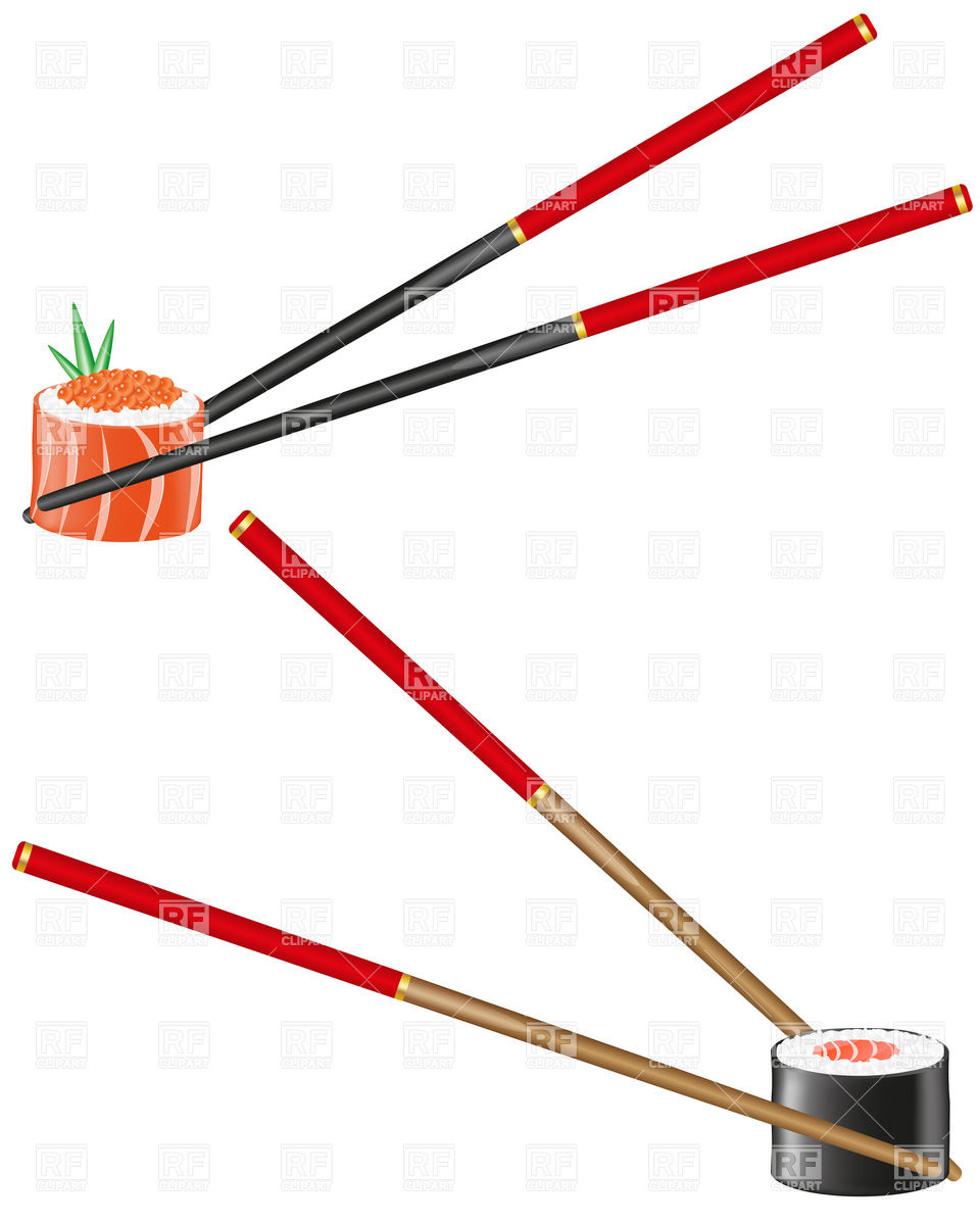 960x1200 Sushi Rolls And Chopsticks Vector Image Of Food And Beverages