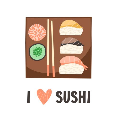 490x490 Sushi Japanese Food Sushi Roll Vector Illustration