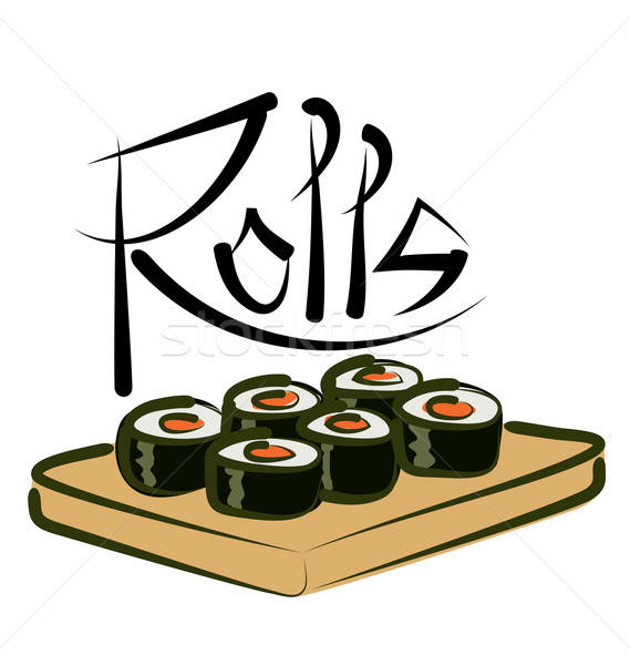569x600 Vector Sushi Rolls Vector Illustration Konstantin Li