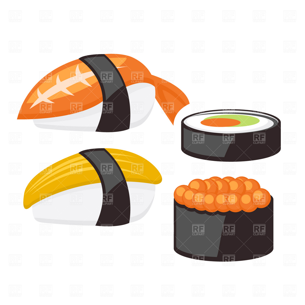 1200x1200 Set Of Sushi Vector Image Of Food And Beverages Prague