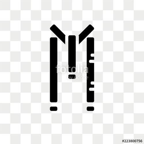 500x500 Suspenders Vector Icon Isolated On Transparent Background