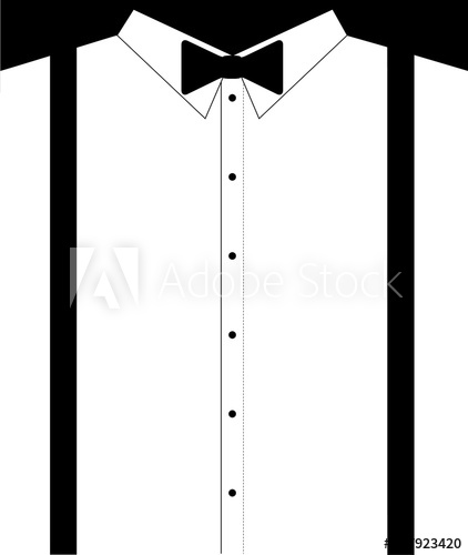 422x500 Men's Outfit Short Bow And Suspenders