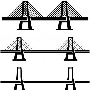 300x300 Modern Cable Suspension Bridge Black Symbol Gm Soidergi