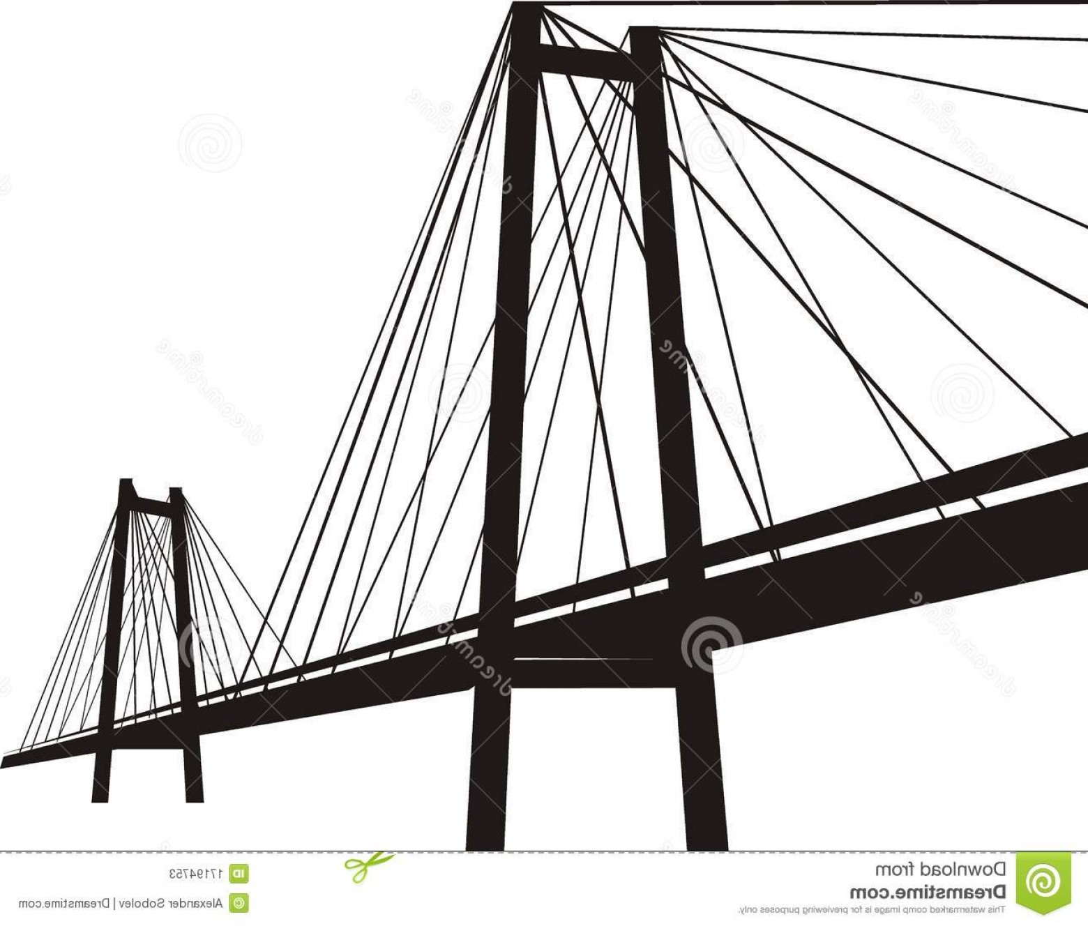 Suspension Bridge Vector at Vectorified.com | Collection of Suspension ...